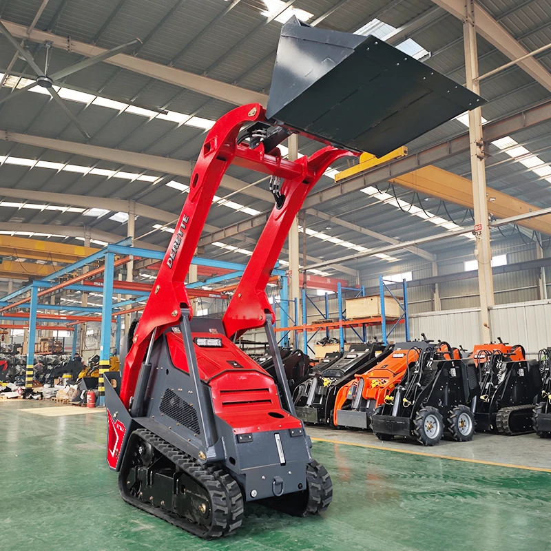 Easy to Operate Derette V1000 Mini Skid Steer Crawler Loader with Advanced Vertical Lift and Float Function for Precise Control
