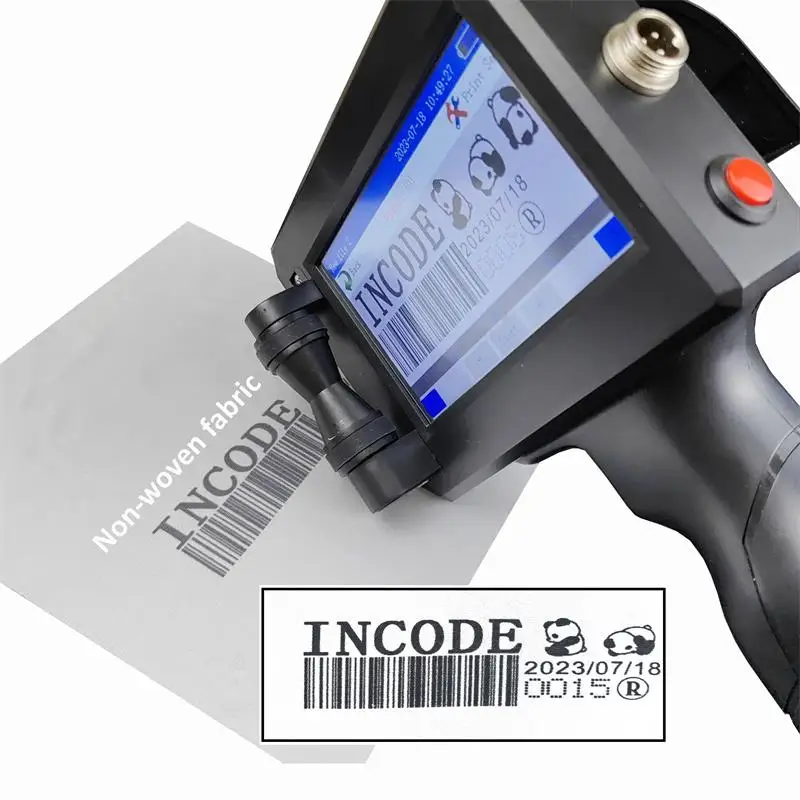 INCODE Quick Dry Ink Handheld Inkjet Printer Printing Coding Machine for Non Porous Metal Plastic QR Code Batch Marking