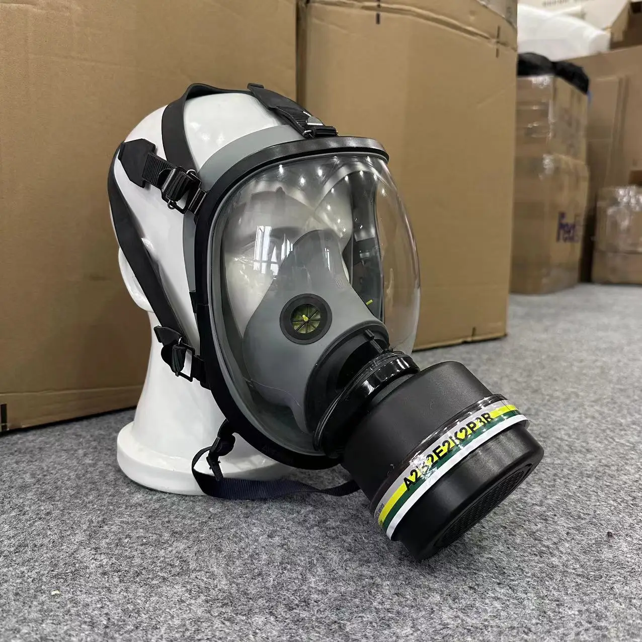 Sistem de filtrare a gazelor reutilizabil Elite - clasificare A2B2E2K2P3 și flux de aer de 360° pentru echipe de decontaminare cu materiale periculoase