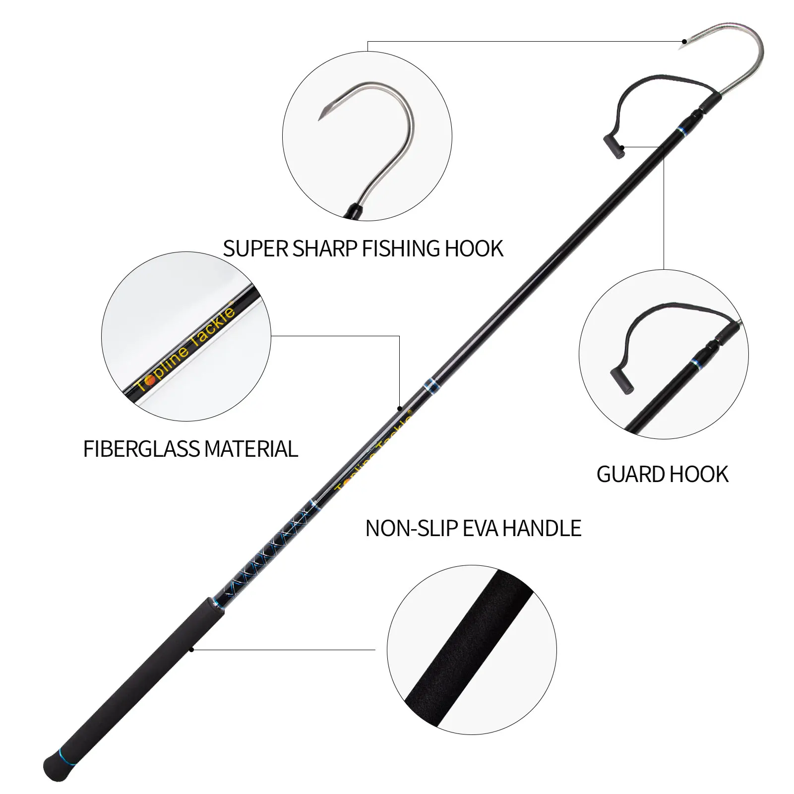 Stainless Steel Fish Gaff Hook - Durable & Adjustable Gear Stainless Steel Fish Gaff Hook - Durable & Adjustable Gear