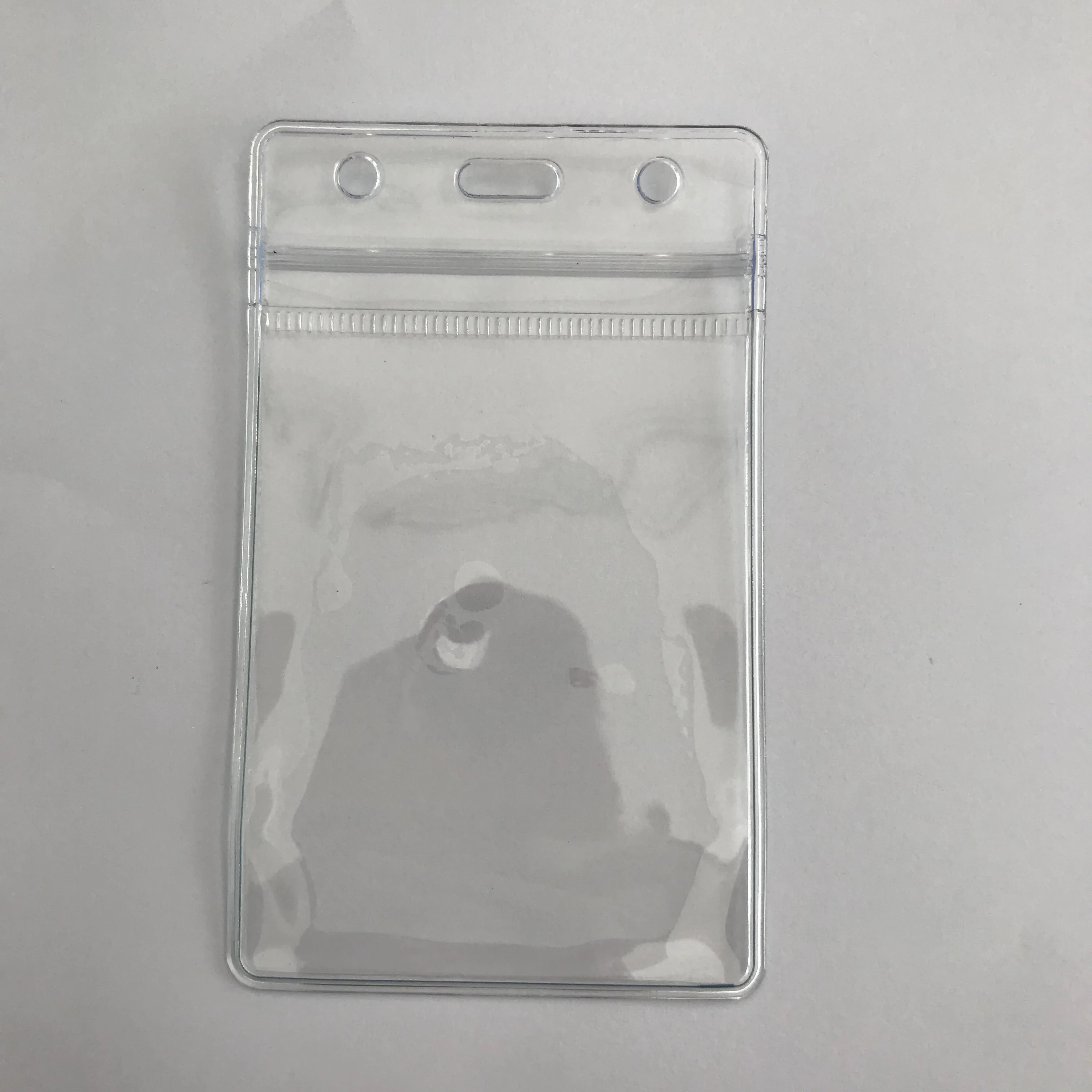 Vertical Transparent Vinyl Plastic Clear Id Card Badge Holder With ...