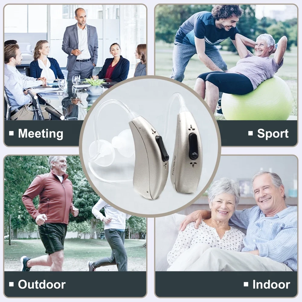 High quality digital hearing aids for batteries rechargeable hearing aids