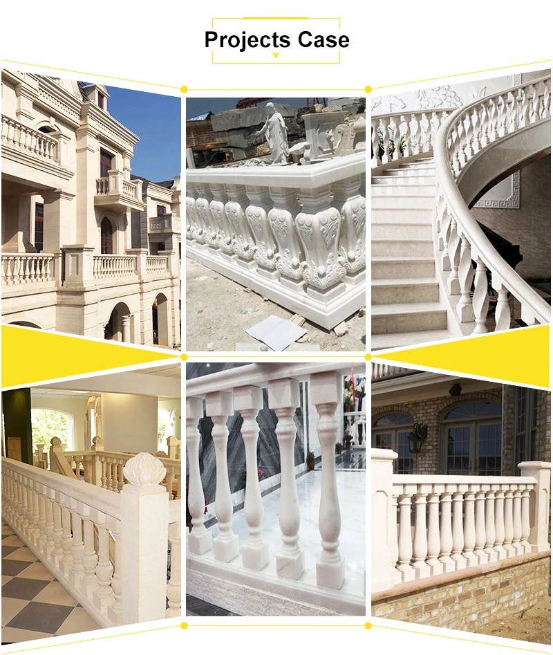 product reasonable price promotional white marble stone baluster railing for indoor and outdoor decoration-13