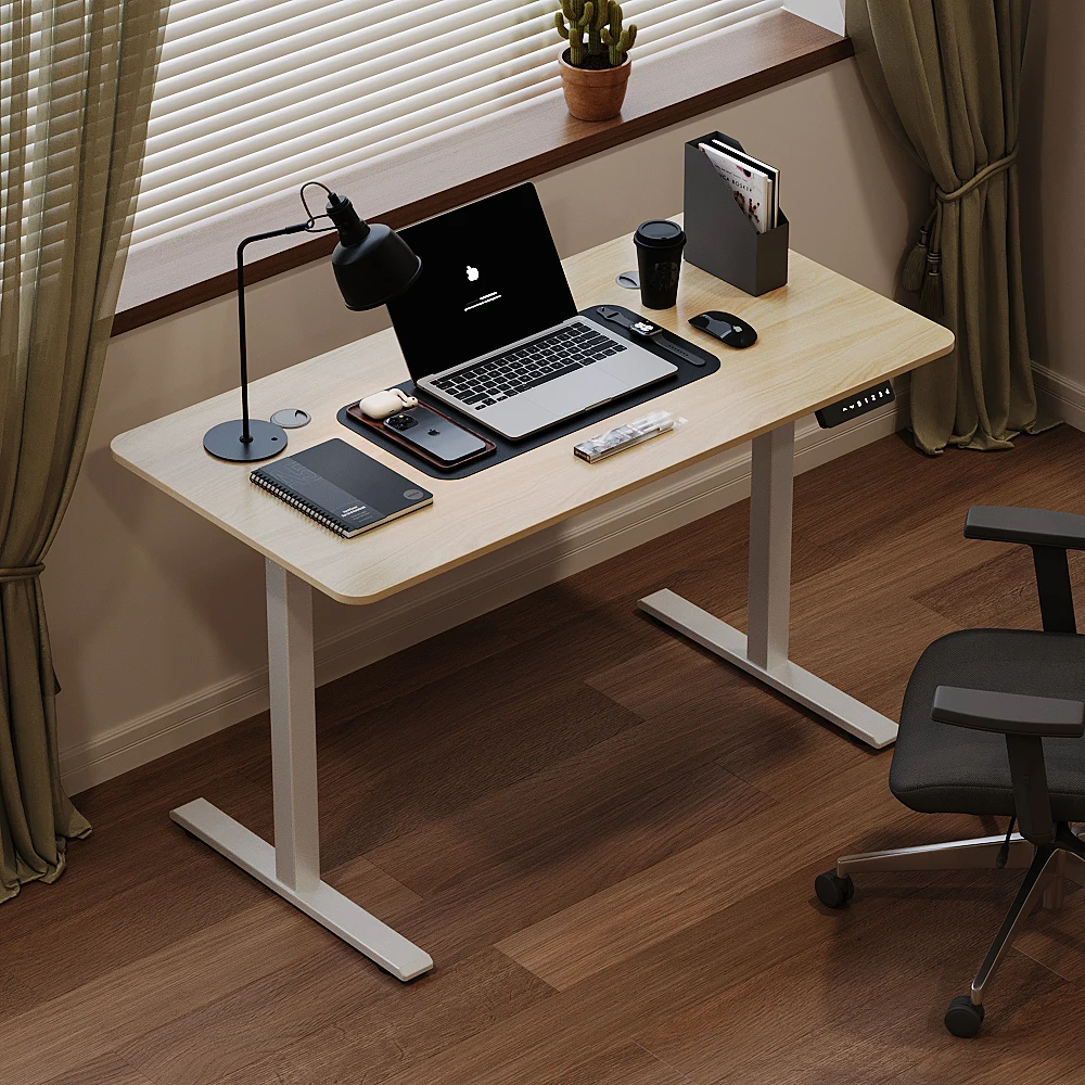 NEW Model High Quality Office Computer Table Single Motor Black Sit Standing Desk Electric Height Adjustable Desk