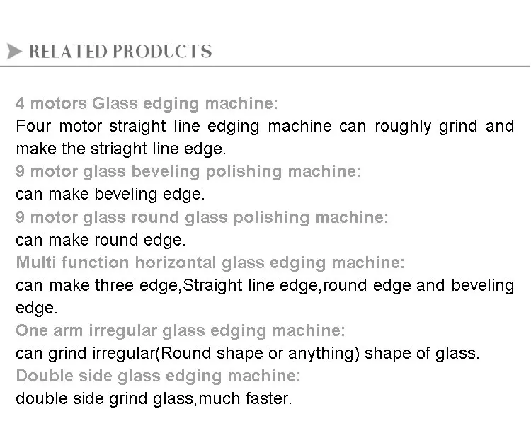 Multi Function Horizontal Glass Edging Polishing Machine To Make Beveling Round Straight Line Edge