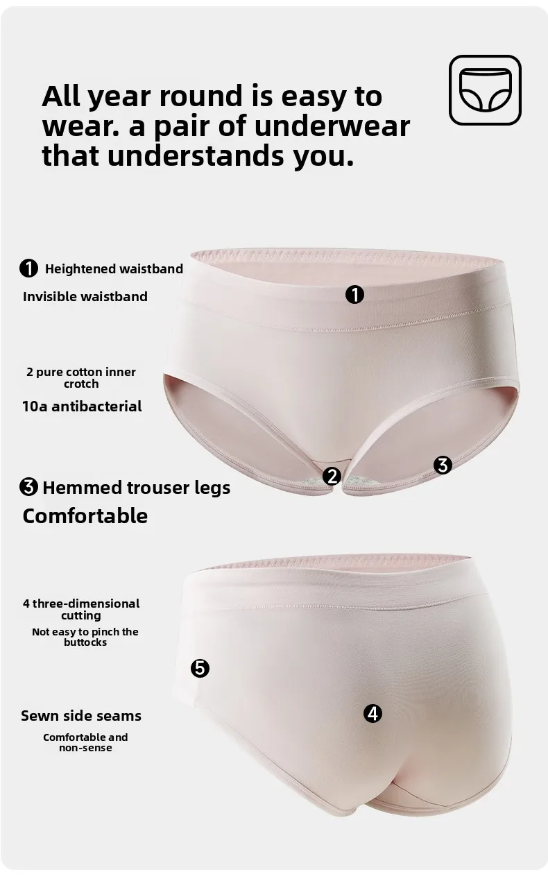 Wholesale New Arrival Cotton Women's Panties Breathable and Antibacterial Ladies Panties Women's Underwear Custom OEM Supplier