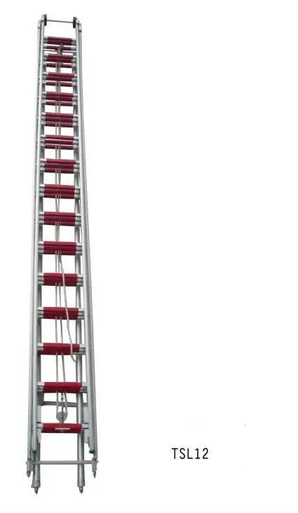 Customize Length 9 Meter 12m 15m Rescue Fire Fighting 2 Section Aluminum Ladders