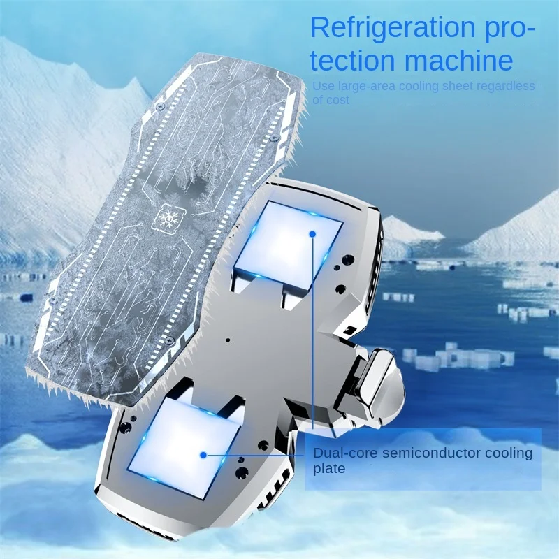 K4 Mobile Phone Live Radiator with Intelligent Temperature Control Digital Display Semiconductor Dual Engine Back Clip Mobi
