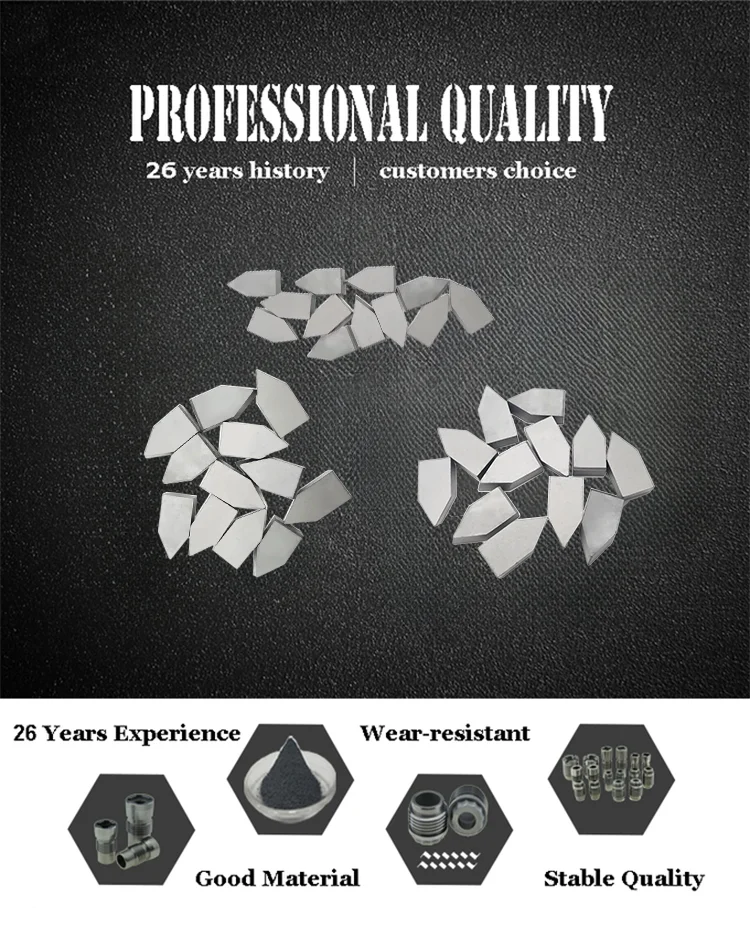 Customized High-Density Tungsten Carbide Brazed Tips with Hardness Range 86.5-93.6 HRA and TRS Range 2000-3800 MPa