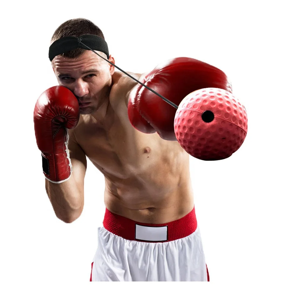 EFINNY Boxing Reflex Ball Reaction Speed Ball Elastic Line Training Boxing Balls With Adjustable Head Band For Decompression Reflex Boxing Punch Muay Thai Exercise 