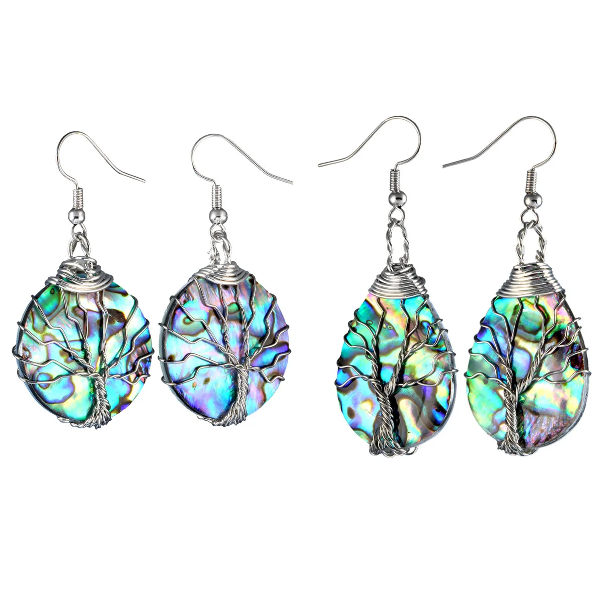 Abalone shell and silver handmade earrings, Mother’s Day Gift, deals perfect gift for her