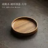 Walnut wood - round deep dish - large size