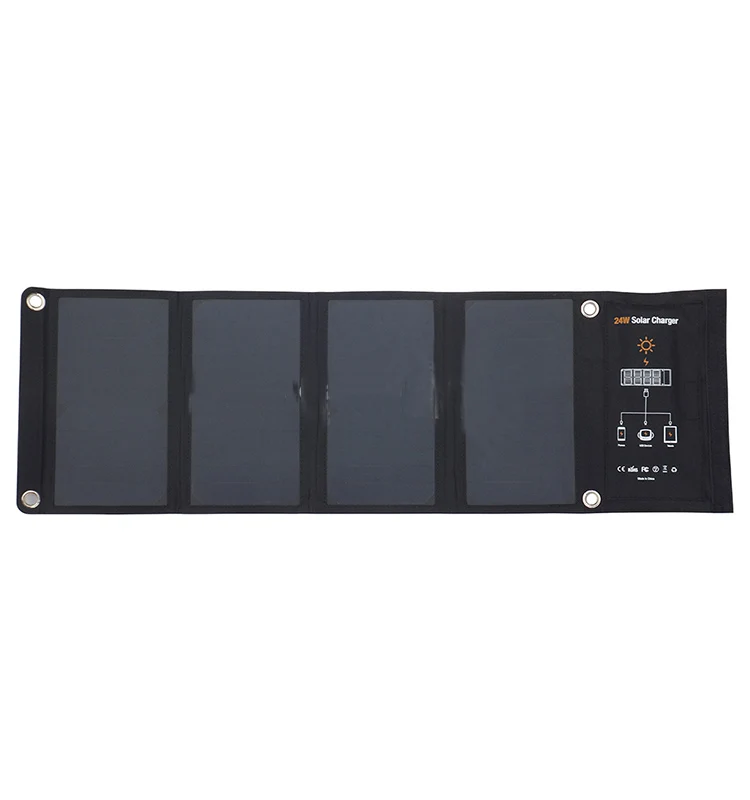 Складное водонепроницаемое зарядное устройство с солнечной панелью и портами для смартфонов и планшетов