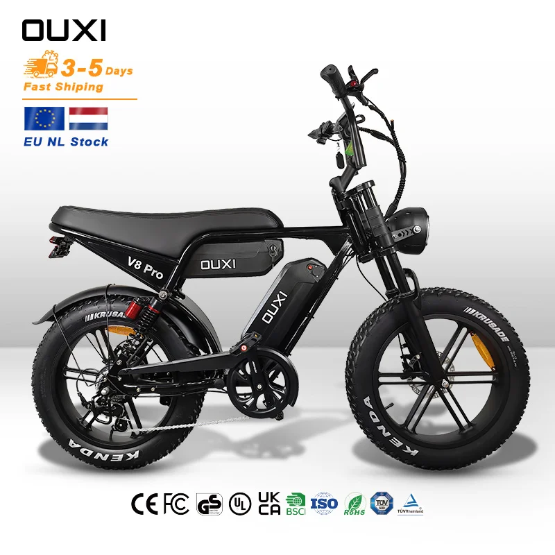 OUXI Electric Bicycle V8 PRO - 20inch EU Warehouse E-bike