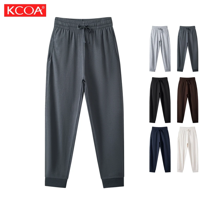 Custom Logo Men'S High Quality Casual Elastic Waistband Mens Stacked Sweatpants for Men