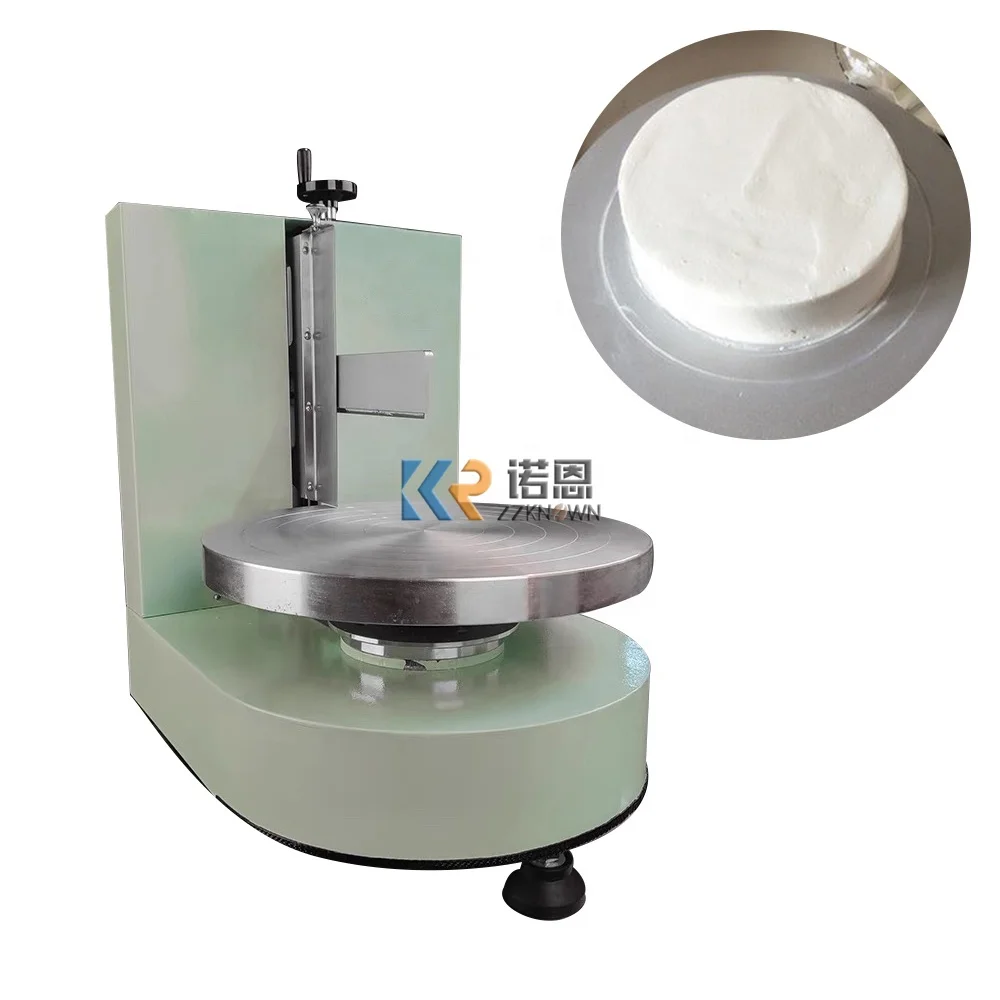 2025 Commercial Birthday Cake Cream Coating Making Machine Price 8inch Cake Decorating Smearing Daubing Machine for Wedding