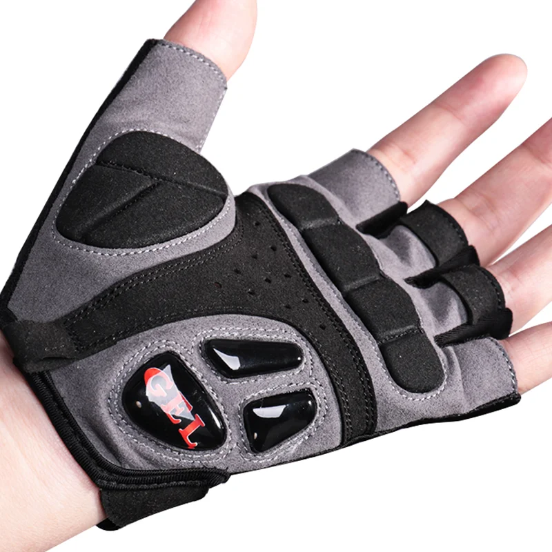 Дышащие сетчатые перчатки на полпальца, спортивные перчатки с гелевыми вставками, перчатки для активного отдыха, велоспорта, тренажерного зала, тренировок на пальцах