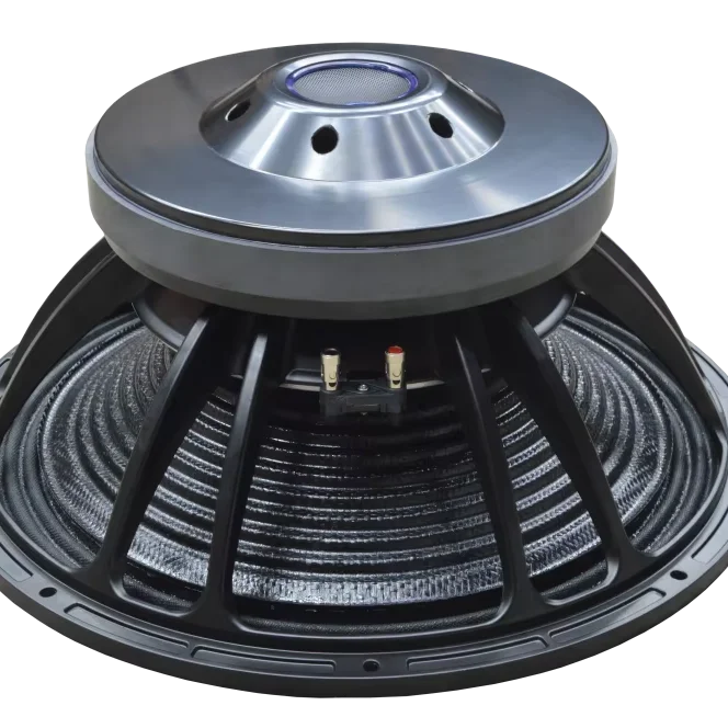 woofer de ferrita de 53 cm (21 pulgadas), 2000 W RMS, bobina móvil de 14 cm (5,5 pulgadas), nivel de presión sonora (SPL) de 103 dB, frecuencia de resonancia (Fs) de 29 Hz, altavoz PA para exteriores y competencias, unidad de alta potencia con carcasa metálica