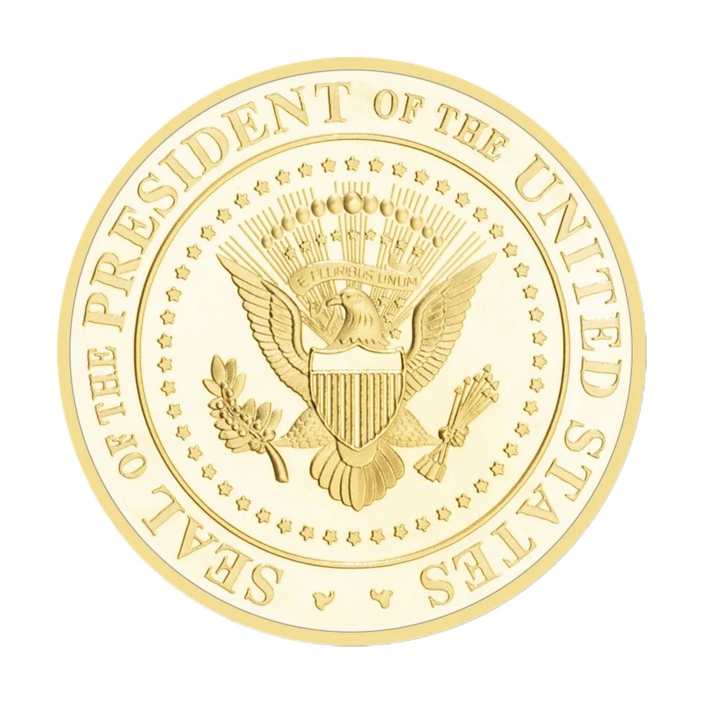 Gold Plated Collectable Coin and Case Included Second Presidential Term 2025 - 2029 Commemorative Coin