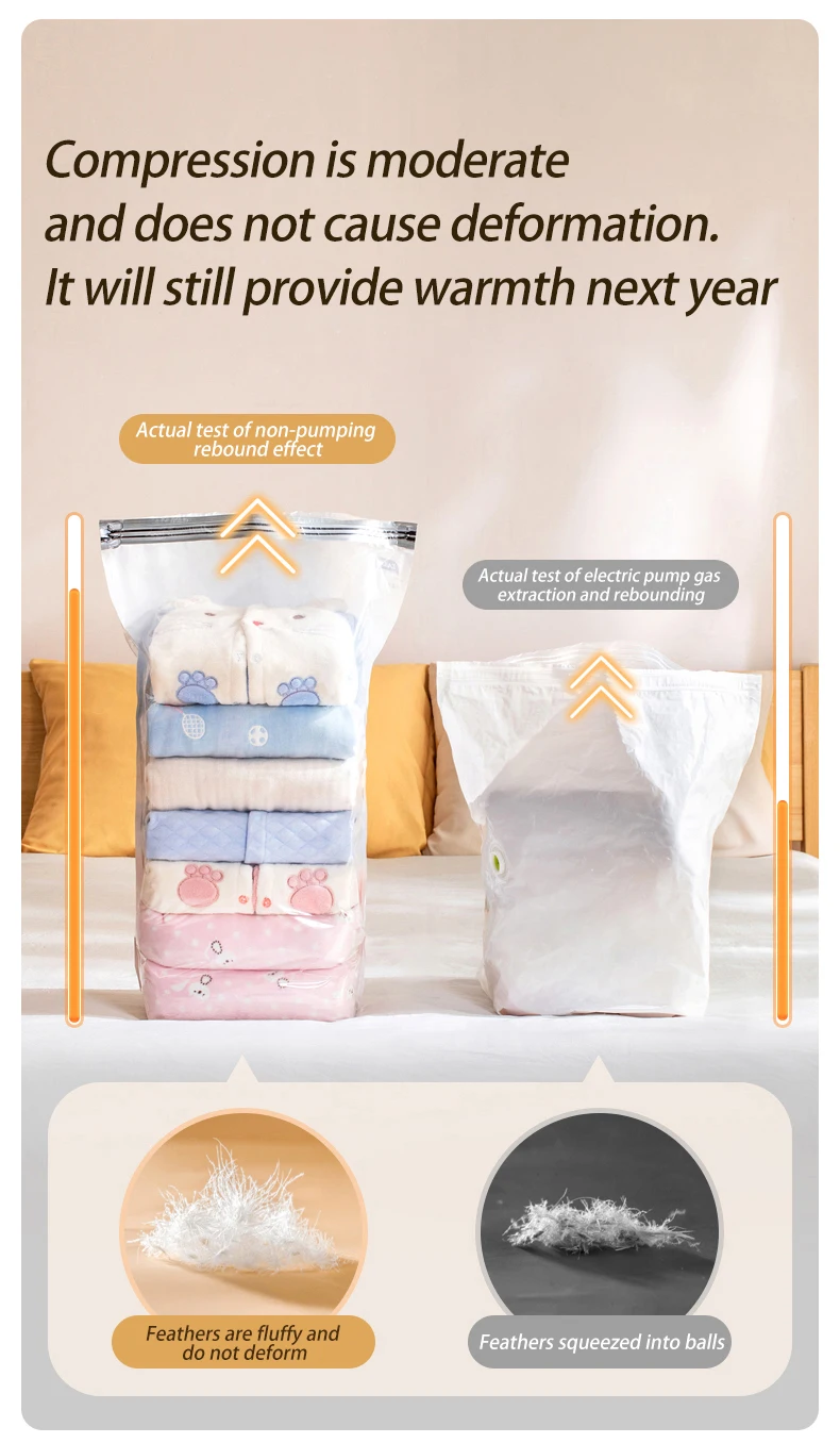 Taili Household Silver Ion Antibacterial Storage Bag Foldable Vacuum Compression for Clothing Quilts for Kitchen Bathroom Use