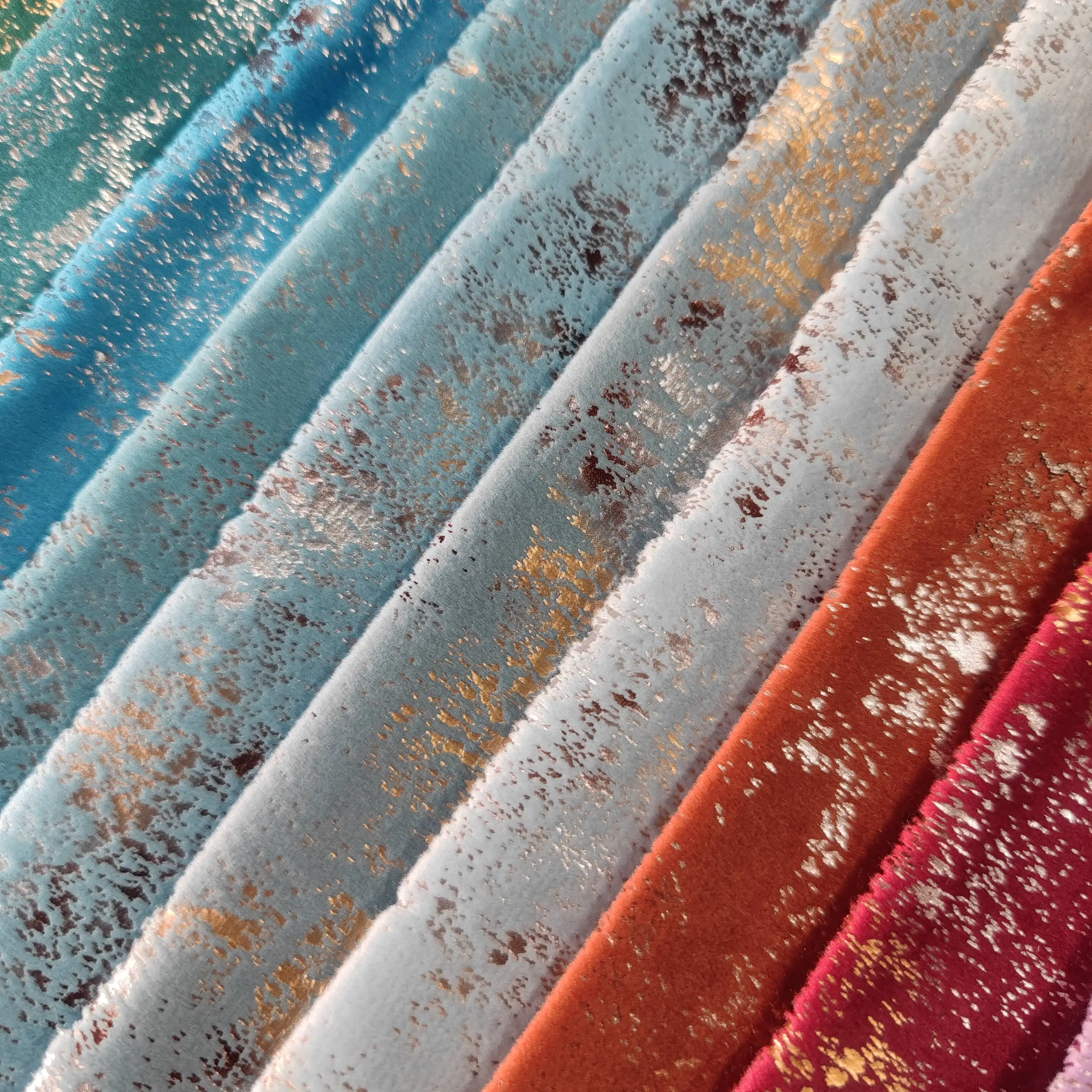 100 Polyester Velvet Curtain Material Rolls Fabric Foil Curtain Fabric