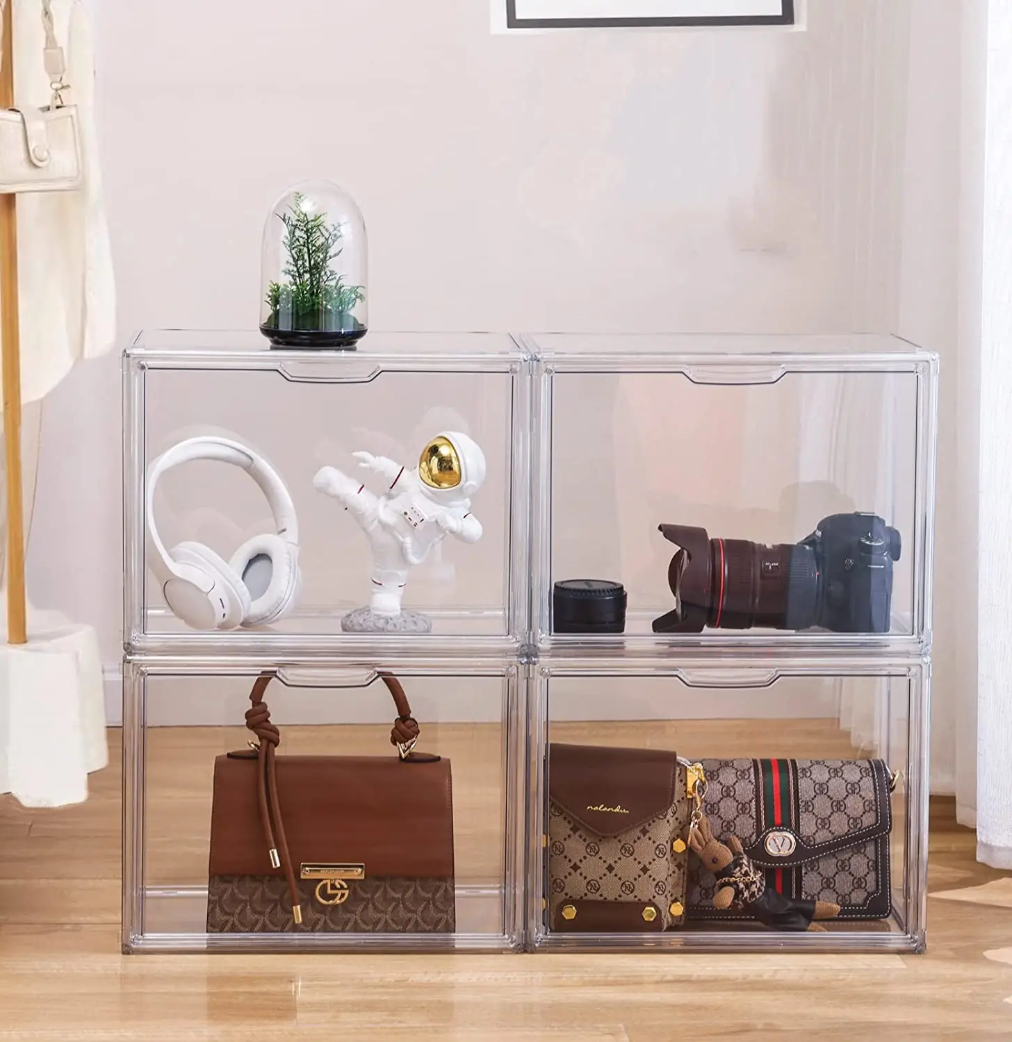 Display Case Acrylic Purse Box Clear Acrylic Handbag Organizer