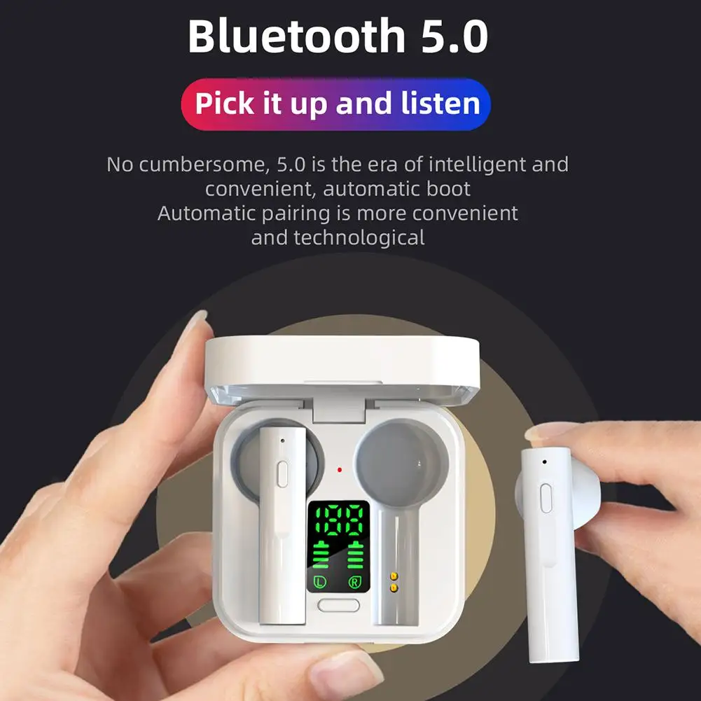 Carregamento Solar TWS Blue tooth 5.0 fone de ouvido fone de ouvido Esporte display LED Fones De Ouvido In-ear Fones de Ouvido fone de ouvido sem fio