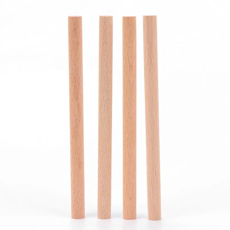 10-100cm wood dowel natural round beech