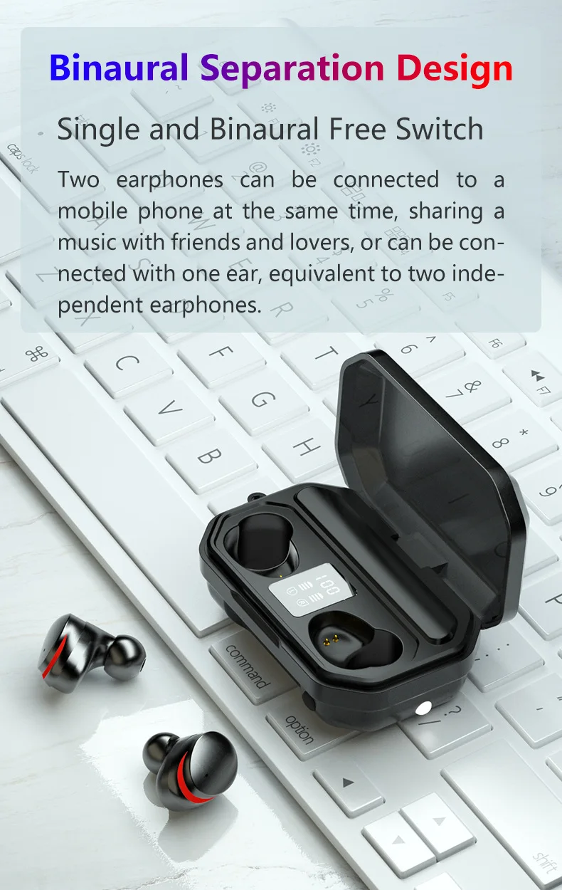 Waterproof Wireless Earphone Headphone 