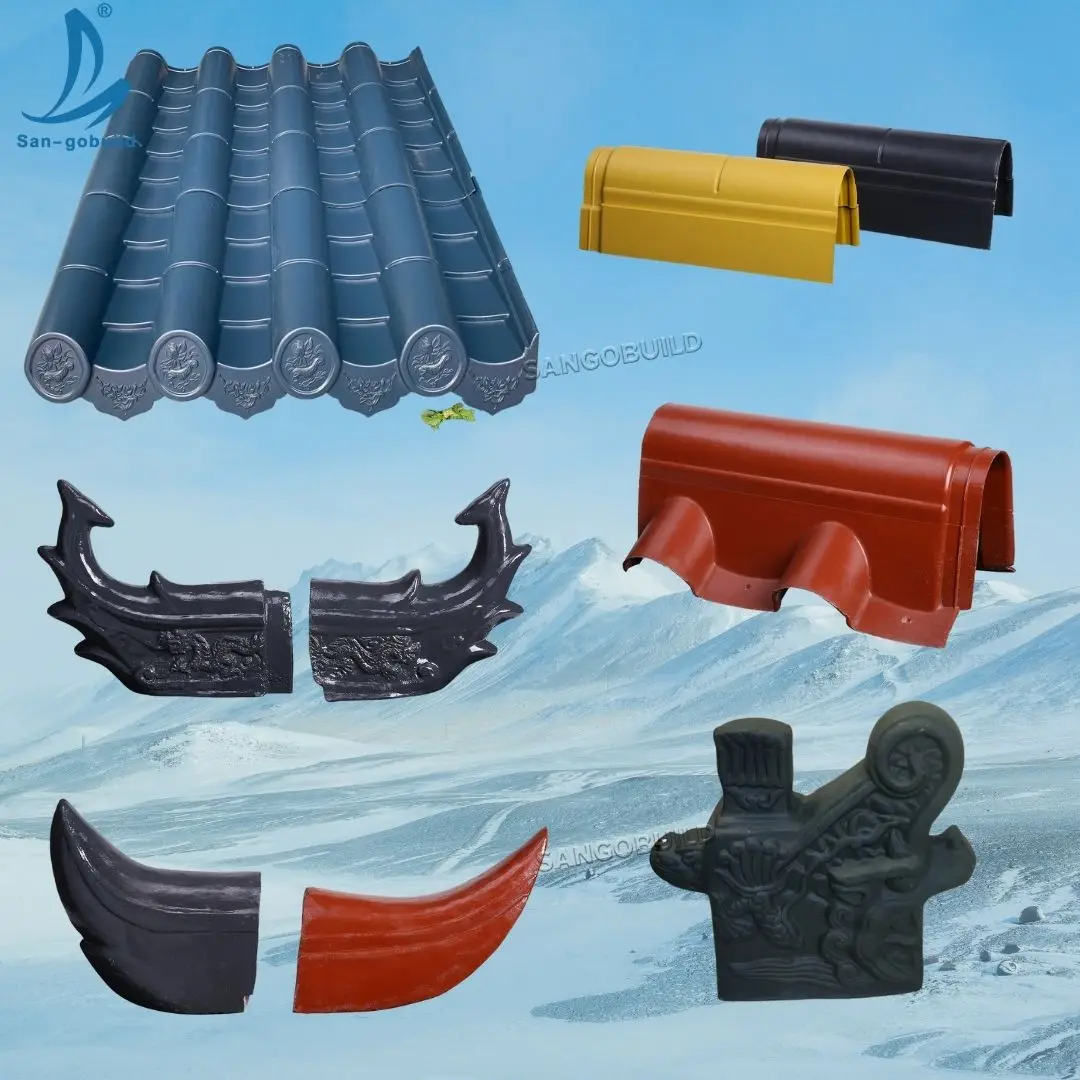 Beautiful Roofing With Unique Chinese and Japanese Influences Japanese Chinese Korean Roofing Ridge Tile Roof Ornaments