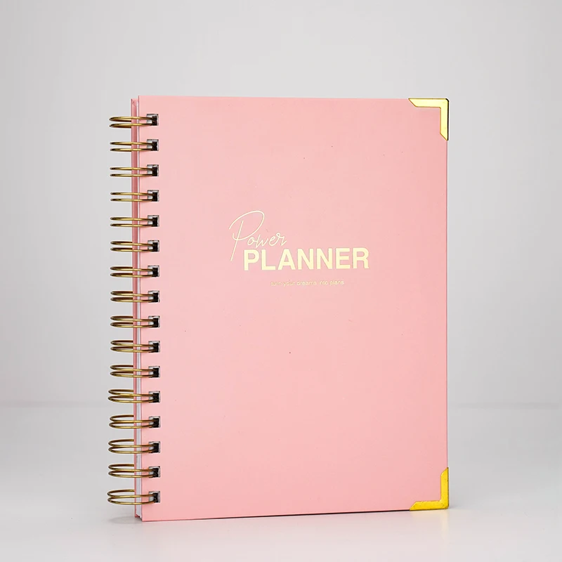 2024 Planner Stationery Set Pink Spiral Weekly Monthly Planner Goal ...