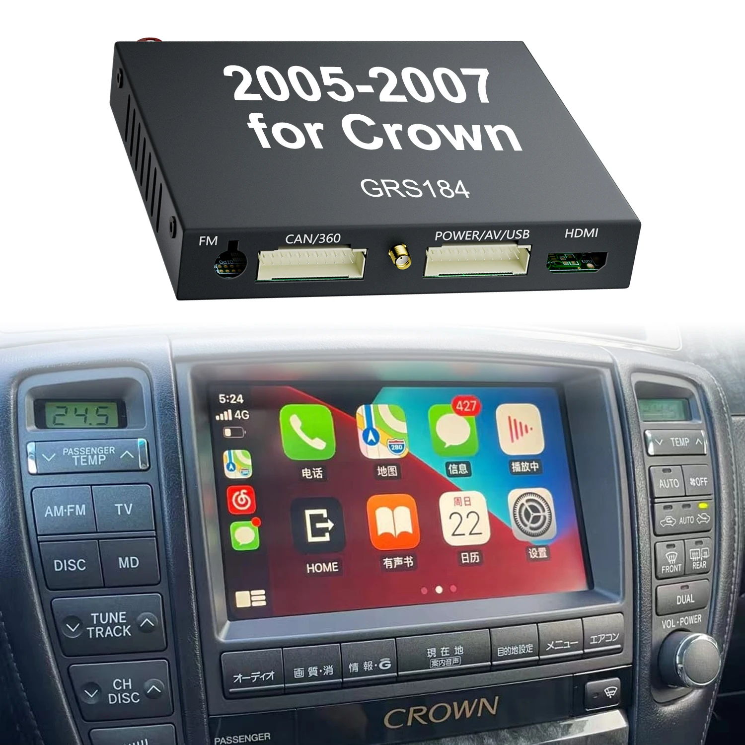 Crown Auto Electronics GRS184 OEM Head Units - Wireless Carplay