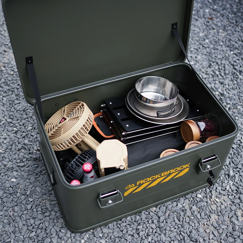Rockbrook 50L Aluminum Folding Storage Box - Durable, Waterproof