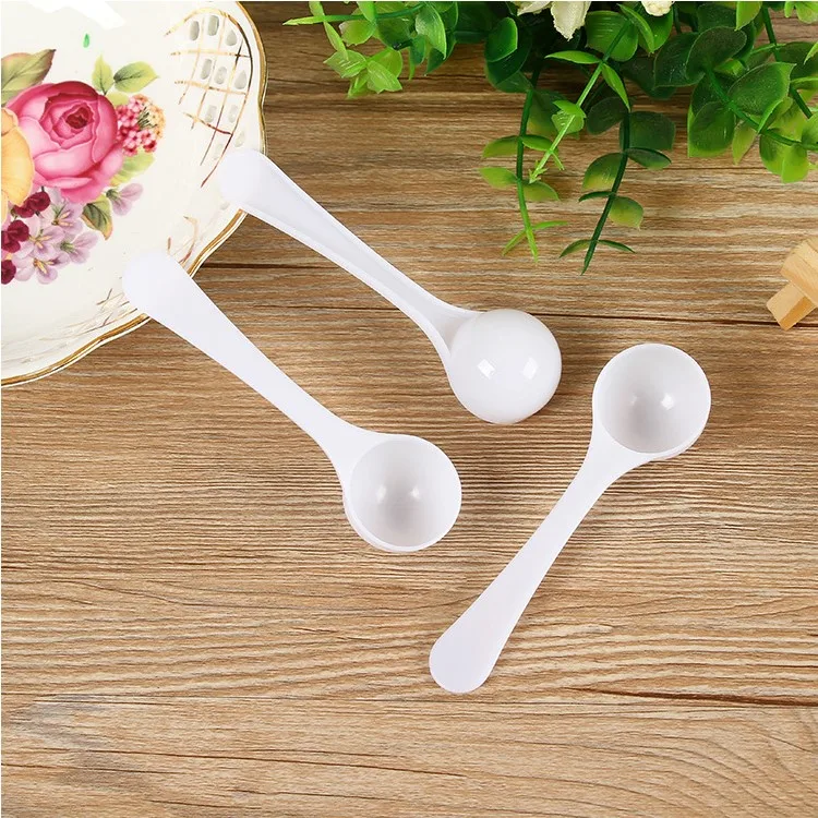 Free Shipping 6 CC Plastic Measuring Honey Spoon  3 Grams 6 ML Protein Milk Powder Liquid Scoops
