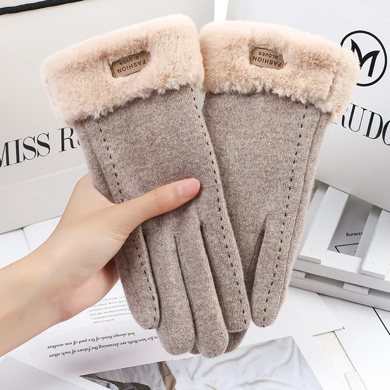 windproof wool gloves