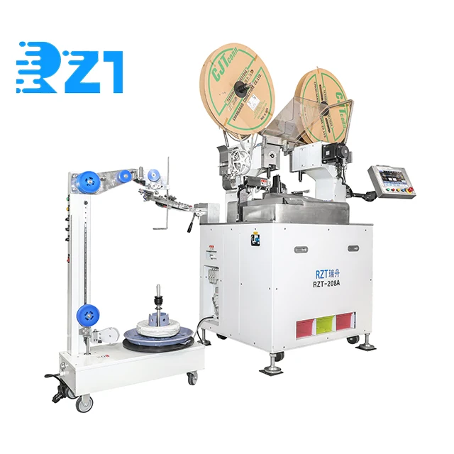 Super Mute Automatic Servo Terminal Crimp Machine Wire Cutting Stripping And Cable Terminal Crimping Machine For Awg32~18