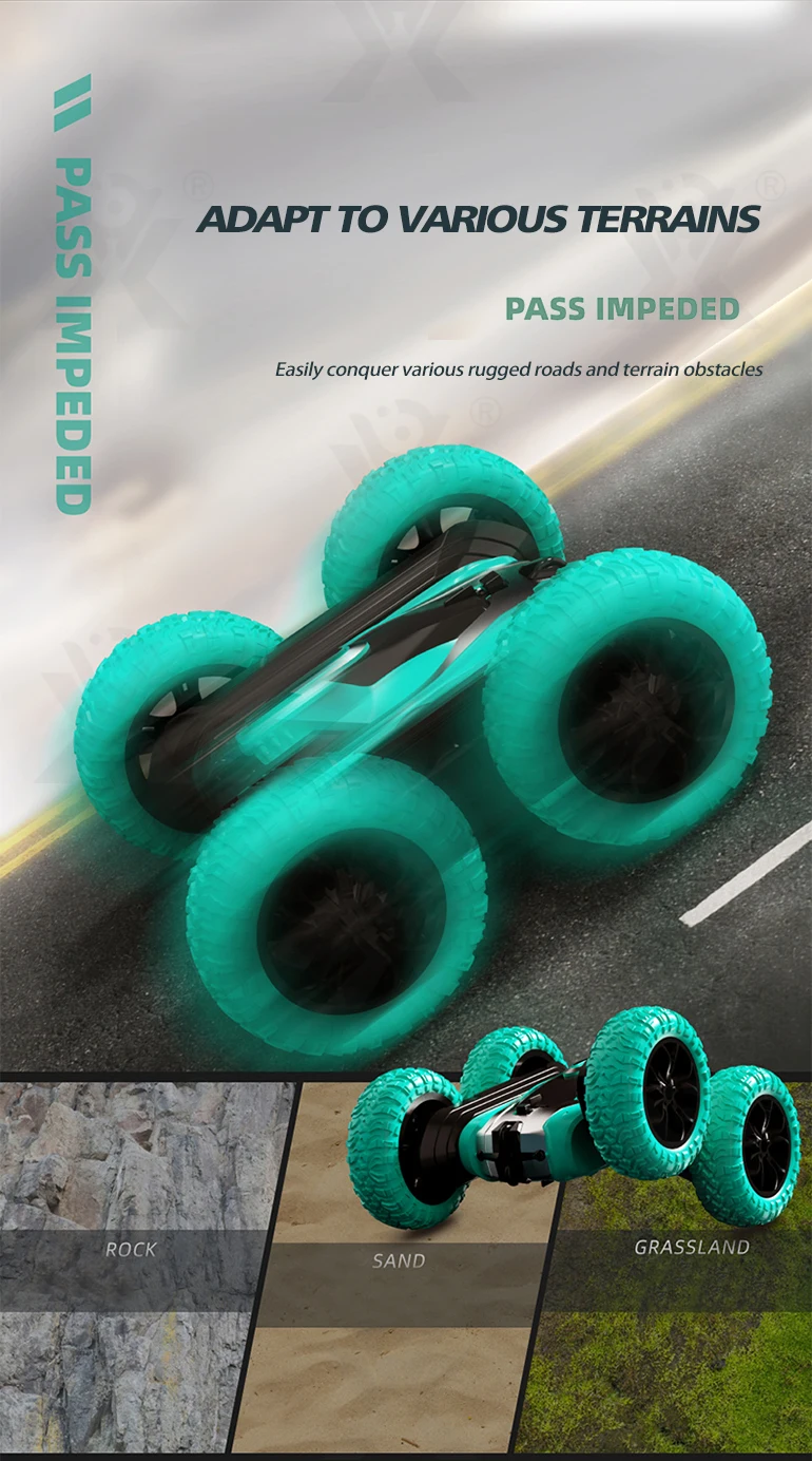 Chengji double sided twist 360 degree rc stunt car 4wd 2.4g remote control toy car double-sided rc stunt car toy for kids