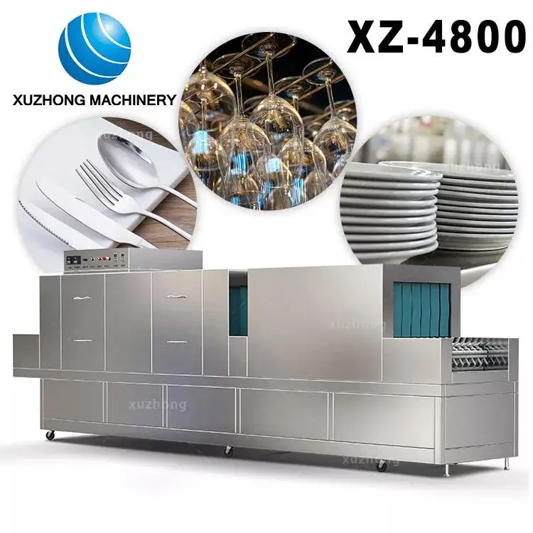 Professional Restaurant Hotel Automatic Stainless Conveyor Dishwasher