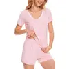 V-neck Pink1