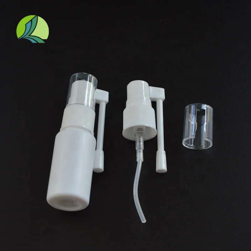 Manufacturer HDPE 30ml 20ml 10ml 5ml Fine Mist Medical Nasal Pump Spray Bottle for Health Care Long Nozzle White Spray Bottle