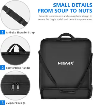 Neewer Photography Carrying Bag, Protective Case for 18" Ring Light and 21" Foldable Tripod Light Stand, 21"21"/5252cm detail image