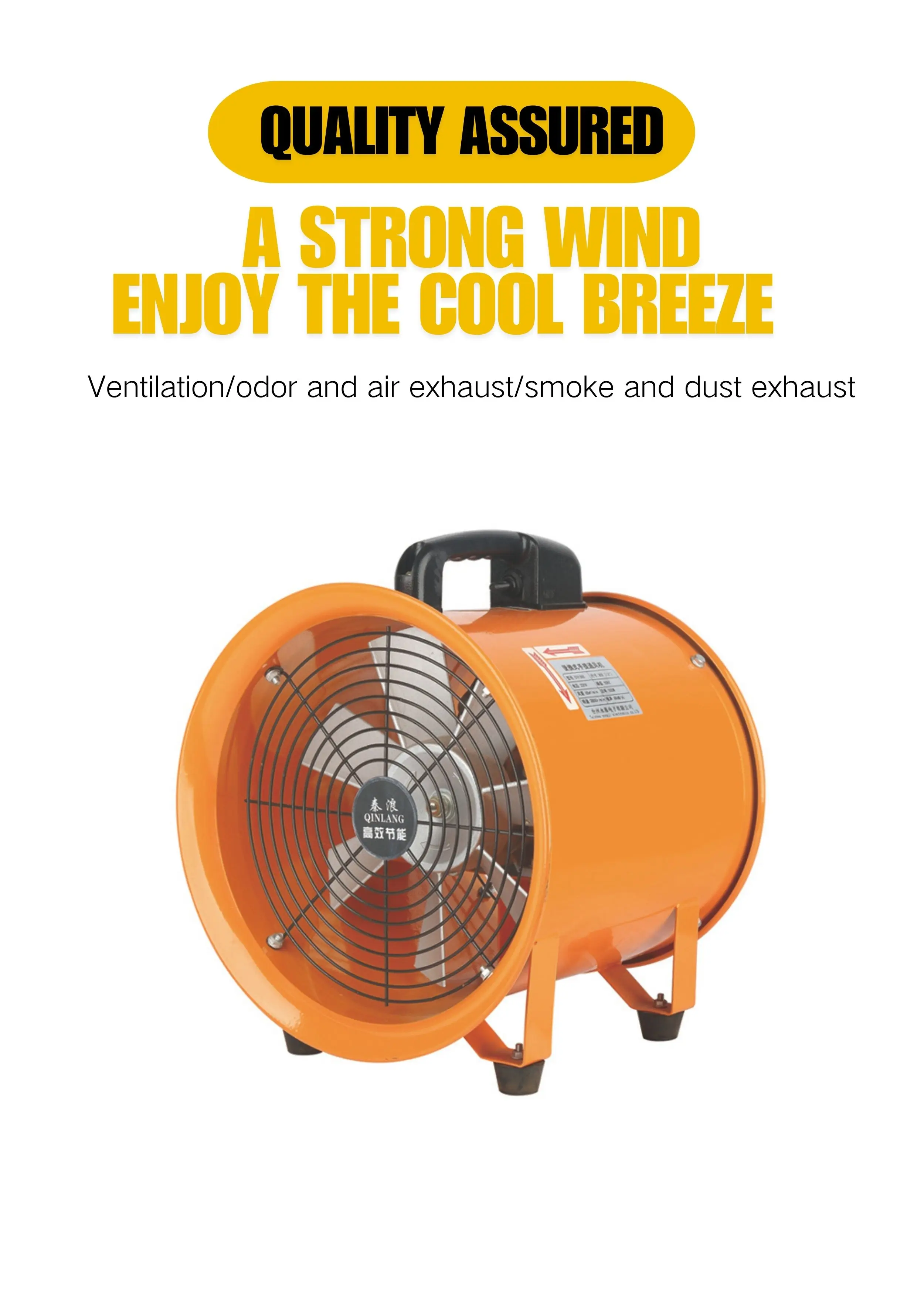Centification Air Exhaust Blower Portable Ventilation Fan 220V 50/60hz CE Cast Iron ...
