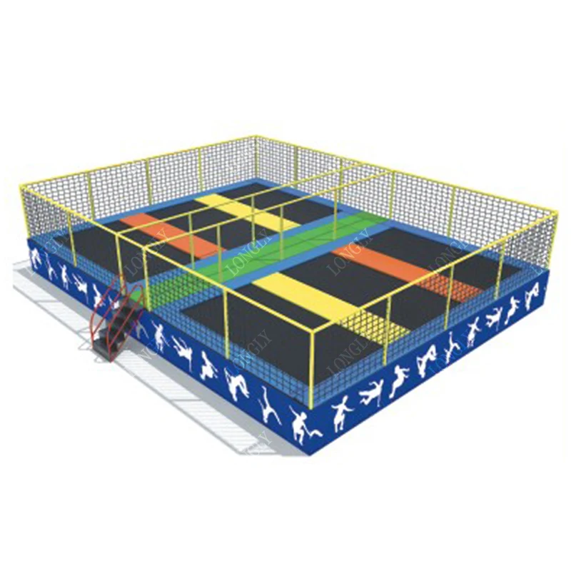 Customizable Rectangular Trampoline Park Indoor