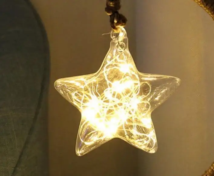 Mini Glass Bottle LED Realistic Wish Bottle Light Desk Decoration for Christmas