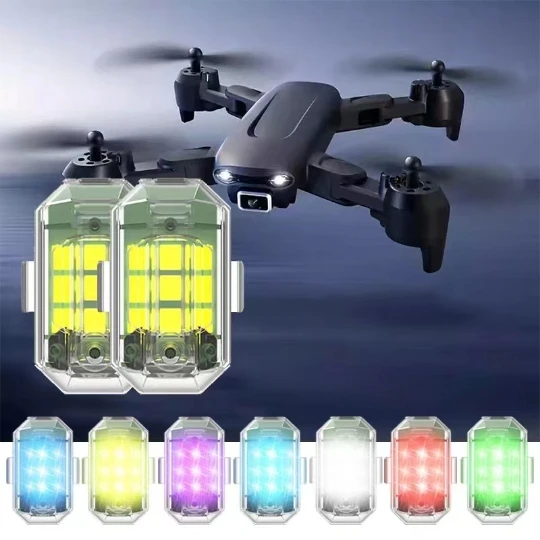 Kaufe 4 Stücke Drahtlose Fernbedienung Blitzlicht LED Warnung 7 Farben  Flugzeug Auto Motorrad Fahrrad RC Drone Blitzanzeige Lam