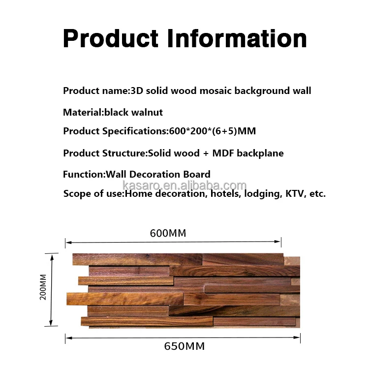 Home Decorative Wood Slat Wall Panels - 3D Baroque Cladding