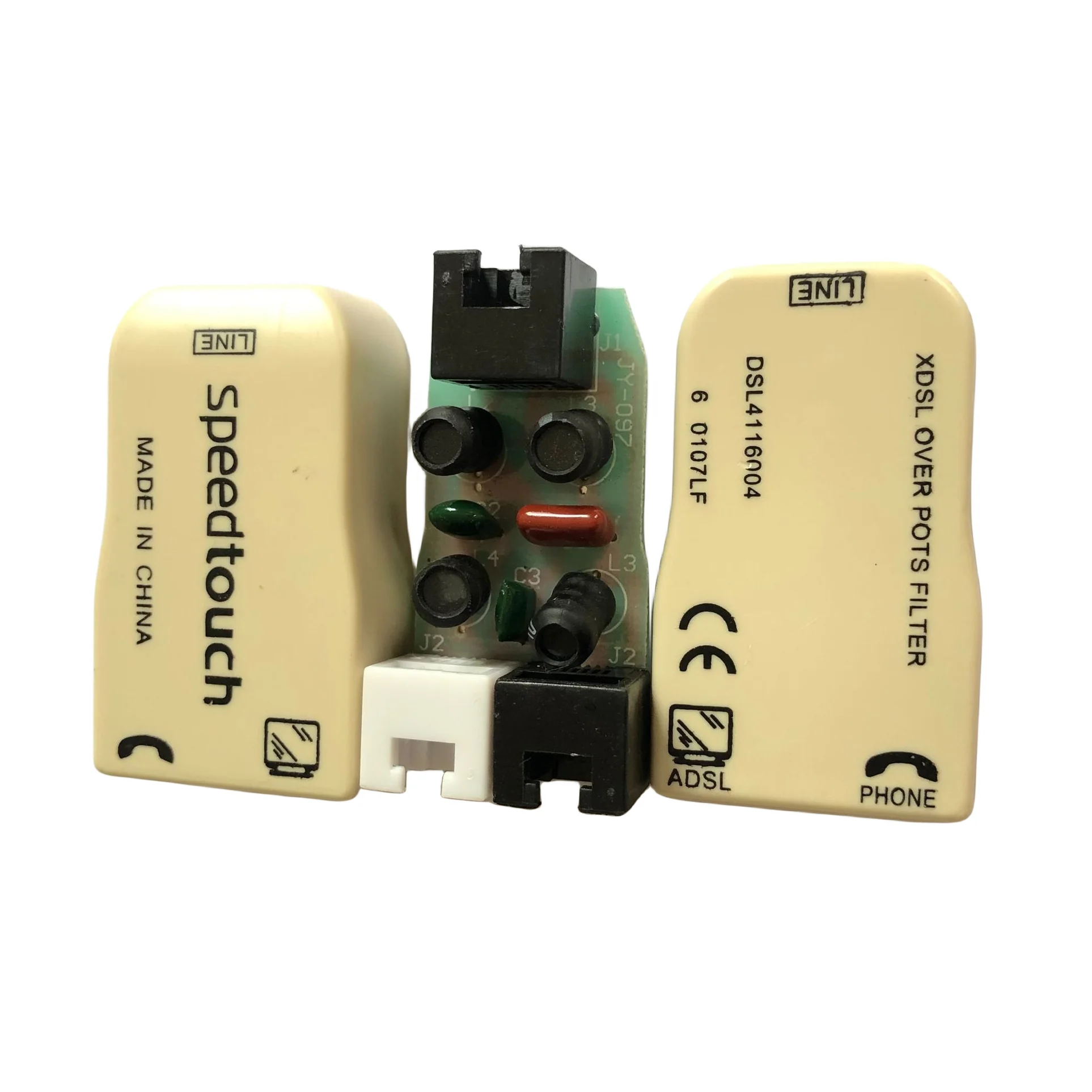 Factory Price Rj11 Adsl Dsl Splitter Rj11 6p2c 1 Male To 2 Females ...