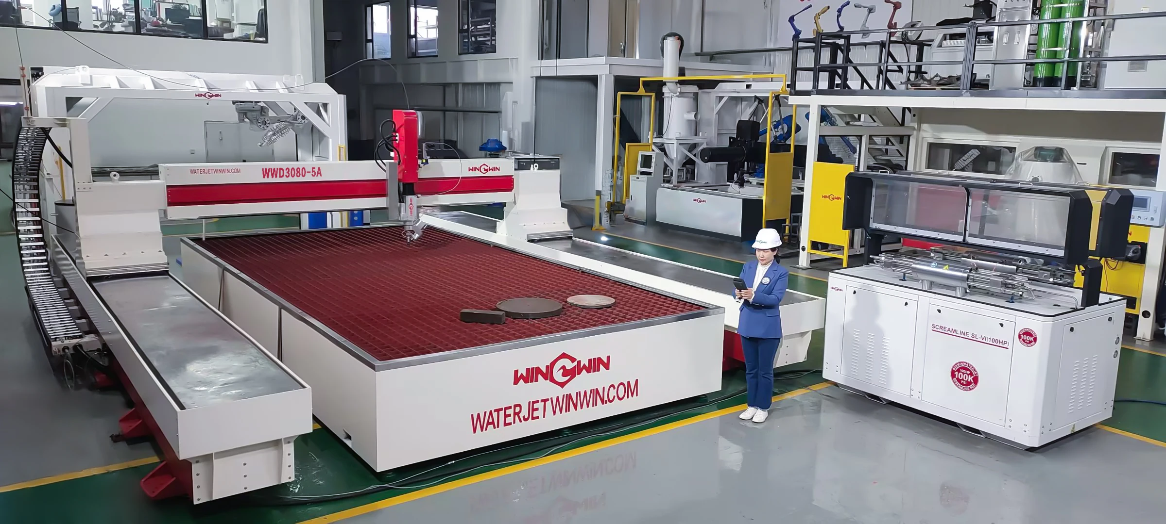 Индивидуальный размер, максимум 3080 5-осевой станок для гидроабразивной резки стекла, керамической (图1)