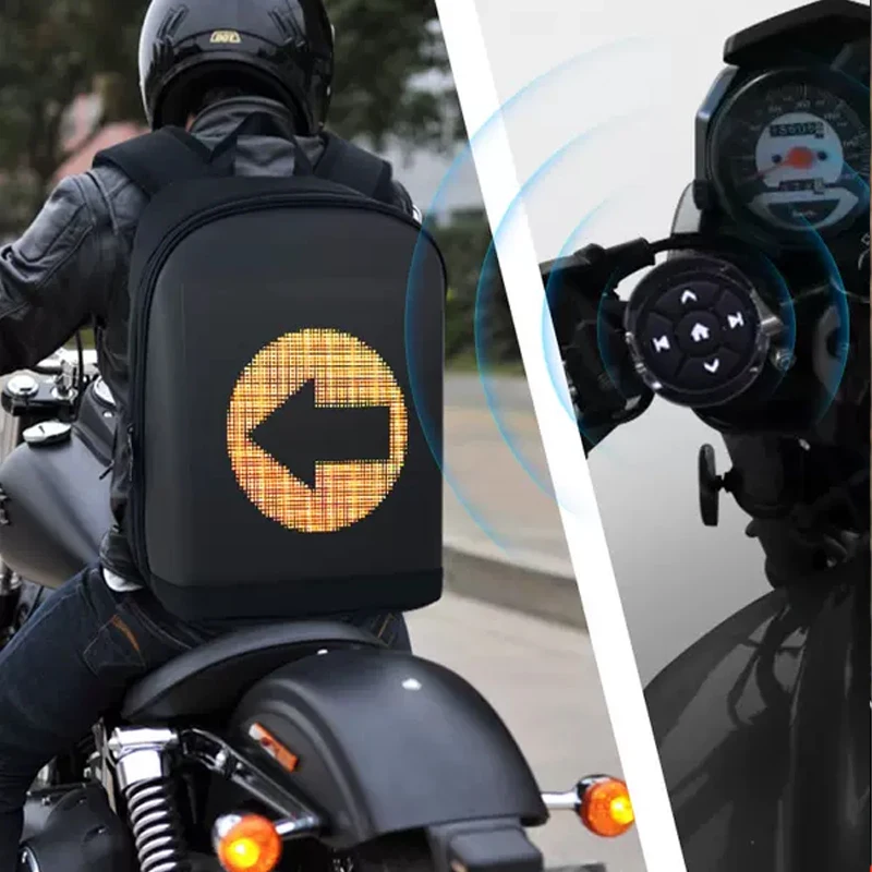 T2 Smart LED Backpack DIY Dynamic Full Color Display Custom LED Bag Pack Daily Use Advertising Travel LED Backpack With Screen