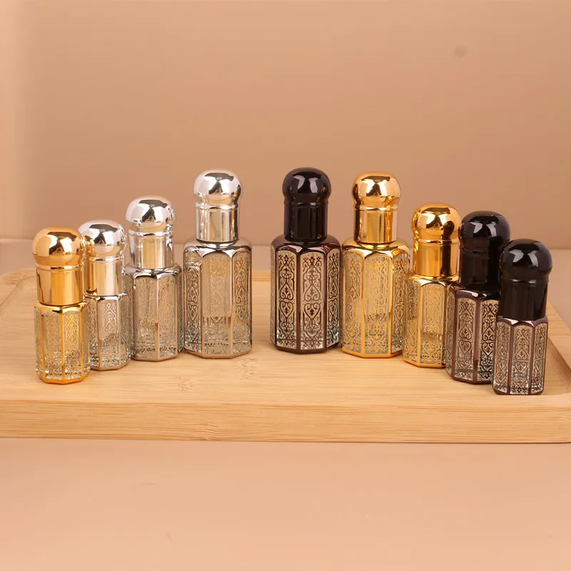 Luxury 3ml 6ml 12ml UV Coated Perfume Roller Bottle Essential Oil Vials Dubai Perfume Bottles Refillable Bottles Arabic Perfumes